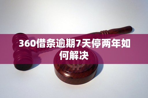 360借条逾期7天停两年如何解决