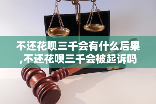 不还花呗三千会有什么后果,不还花呗三千会被起诉吗