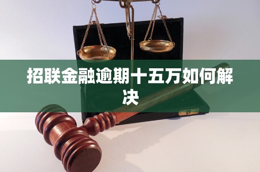 招联金融逾期十五万如何解决