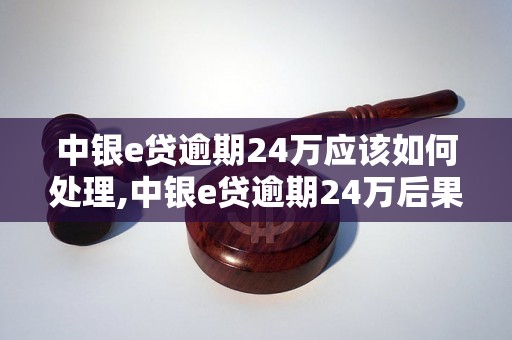 中银e贷逾期24万应该如何处理,中银e贷逾期24万后果严重吗