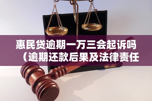 惠民贷逾期一万三会起诉吗（逾期还款后果及法律责任）