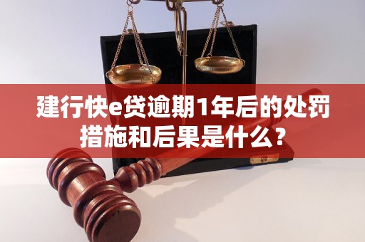 建行快e贷逾期1年后的处罚措施和后果是什么？