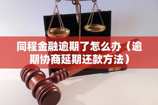 同程金融逾期了怎么办（逾期协商延期还款方法）