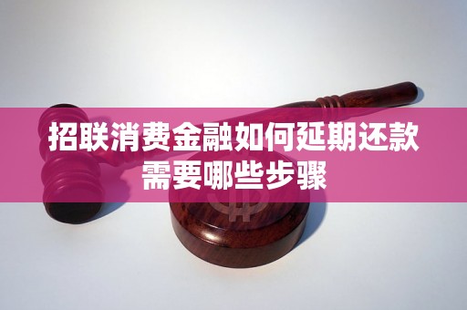 招联消费金融如何延期还款需要哪些步骤