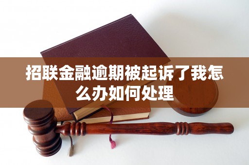 招联金融逾期被起诉了我怎么办如何处理