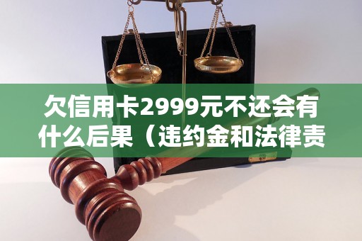 欠信用卡2999元不还会有什么后果（违约金和法律责任解析）