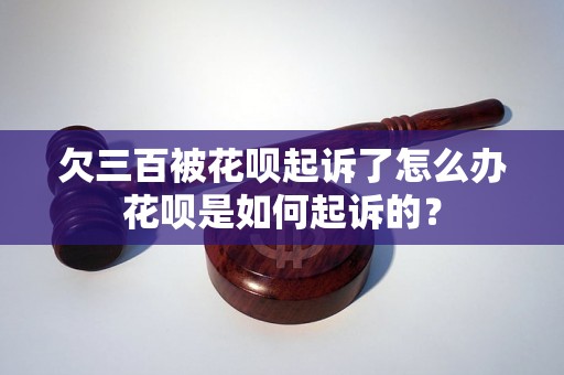 欠三百被花呗起诉了怎么办花呗是如何起诉的？