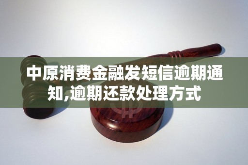 中原消费金融发短信逾期通知,逾期还款处理方式