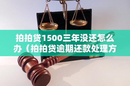 拍拍贷1500三年没还怎么办（拍拍贷逾期还款处理方法）