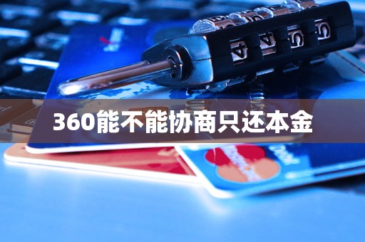 360能不能协商只还本金