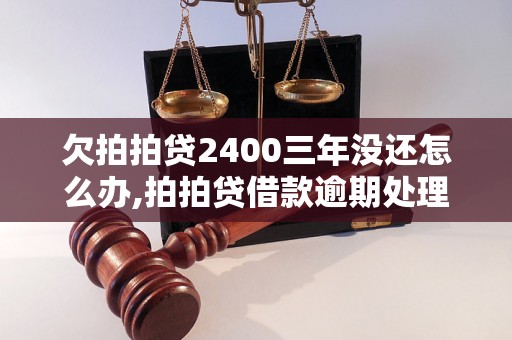 欠拍拍贷2400三年没还怎么办,拍拍贷借款逾期处理方法