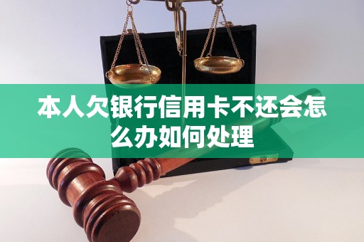 本人欠银行信用卡不还会怎么办如何处理