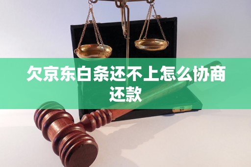 欠京东白条还不上怎么协商还款