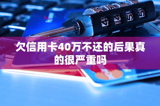 欠信用卡40万不还的后果真的很严重吗