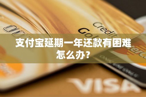 支付宝延期一年还款有困难怎么办？