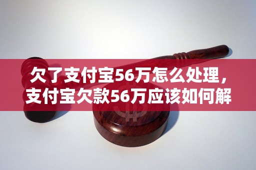 欠了支付宝56万怎么处理，支付宝欠款56万应该如何解决