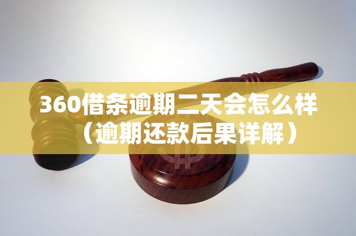 360借条逾期二天会怎么样（逾期还款后果详解）