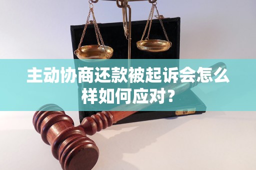 主动协商还款被起诉会怎么样如何应对？