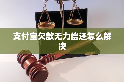 支付宝欠款无力偿还怎么解决