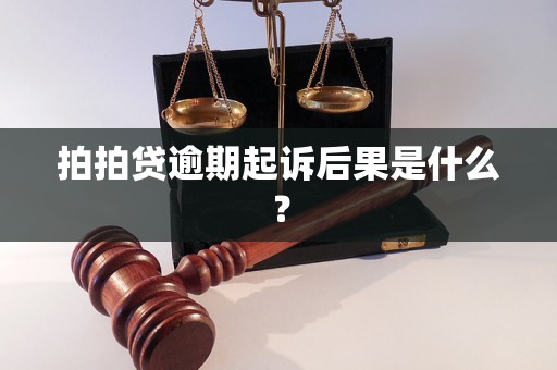 拍拍贷逾期起诉后果是什么？