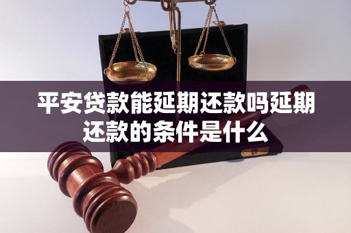 平安贷款能延期还款吗延期还款的条件是什么