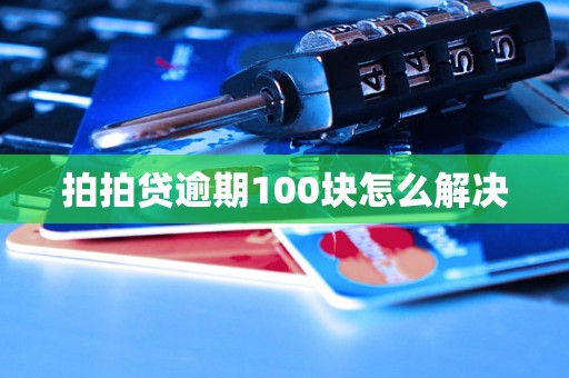 拍拍贷逾期100块怎么解决