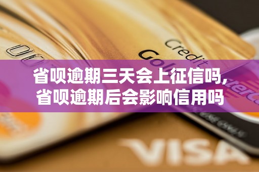 省呗逾期三天会上征信吗,省呗逾期后会影响信用吗