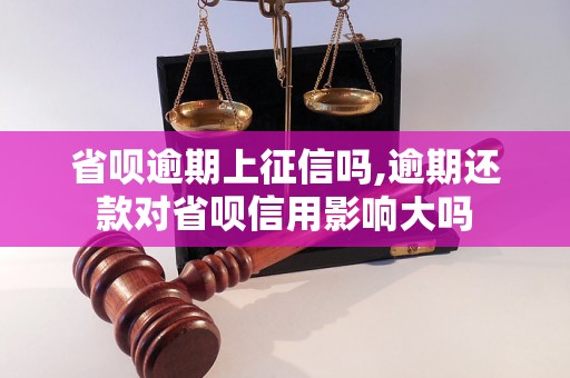 省呗逾期上征信吗,逾期还款对省呗信用影响大吗