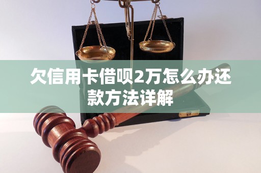 欠信用卡借呗2万怎么办还款方法详解