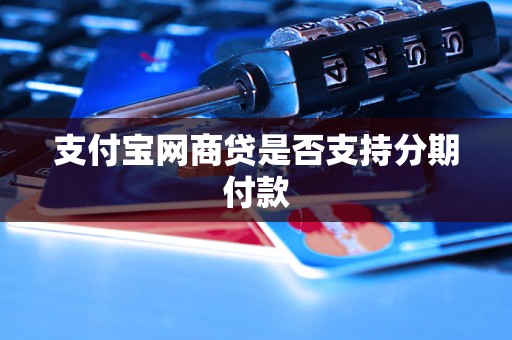 支付宝网商贷是否支持分期付款