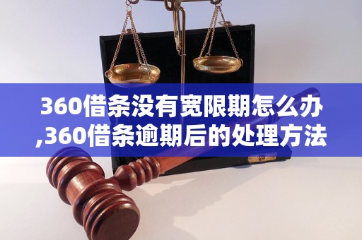 360借条没有宽限期怎么办,360借条逾期后的处理方法