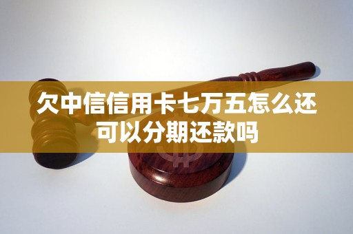 欠中信信用卡七万五怎么还可以分期还款吗