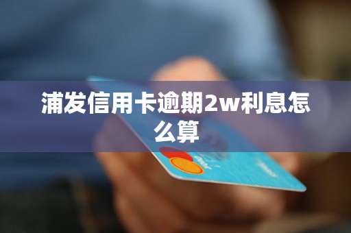 浦发信用卡逾期2w利息怎么算