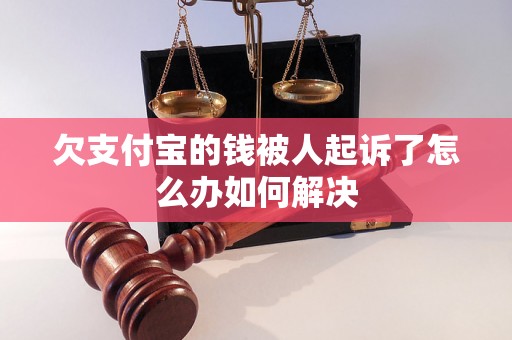 欠支付宝的钱被人起诉了怎么办如何解决