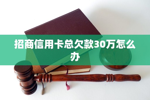 招商信用卡总欠款30万怎么办