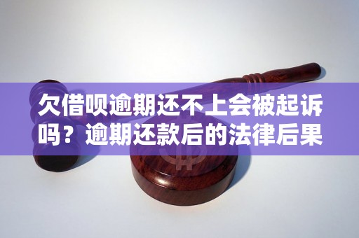 欠借呗逾期还不上会被起诉吗？逾期还款后的法律后果解析