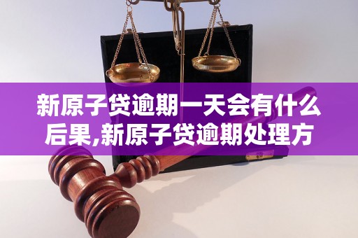 新原子贷逾期一天会有什么后果,新原子贷逾期处理方法