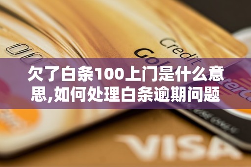 欠了白条100上门是什么意思,如何处理白条逾期问题