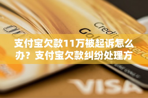 支付宝欠款11万被起诉怎么办？支付宝欠款纠纷处理方法