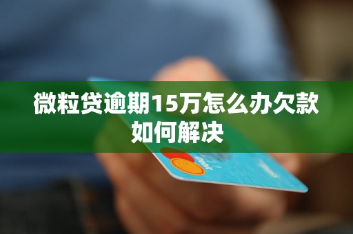 微粒贷逾期15万怎么办欠款如何解决