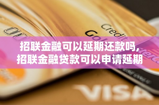 招联金融可以延期还款吗,招联金融贷款可以申请延期吗