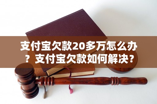 支付宝欠款20多万怎么办？支付宝欠款如何解决？