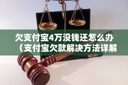 欠支付宝4万没钱还怎么办（支付宝欠款解决方法详解）