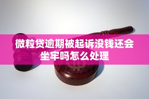 微粒贷逾期被起诉没钱还会坐牢吗怎么处理