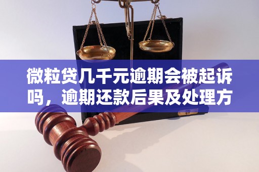 微粒贷几千元逾期会被起诉吗，逾期还款后果及处理方法