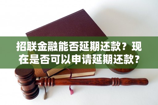 招联金融能否延期还款？现在是否可以申请延期还款？