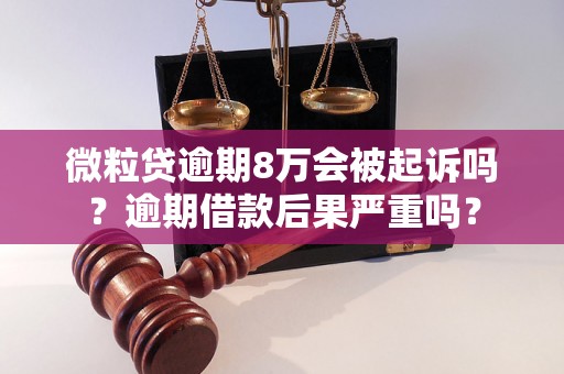 微粒贷逾期8万会被起诉吗？逾期借款后果严重吗？