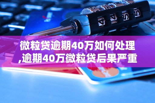 微粒贷逾期40万如何处理,逾期40万微粒贷后果严重吗