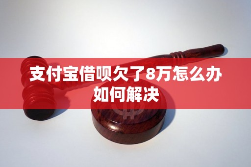 支付宝借呗欠了8万怎么办如何解决