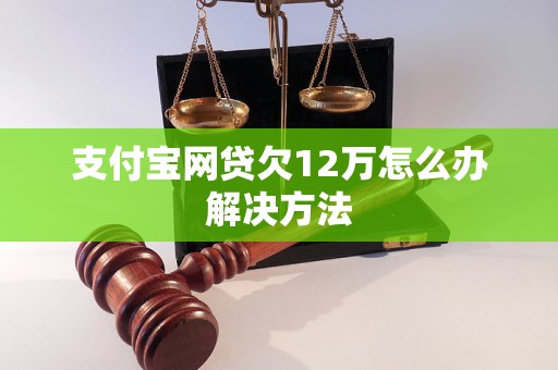 支付宝网贷欠12万怎么办解决方法